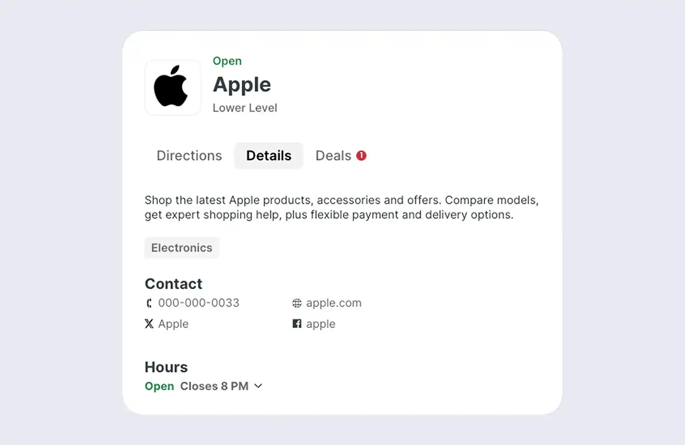 Share details example